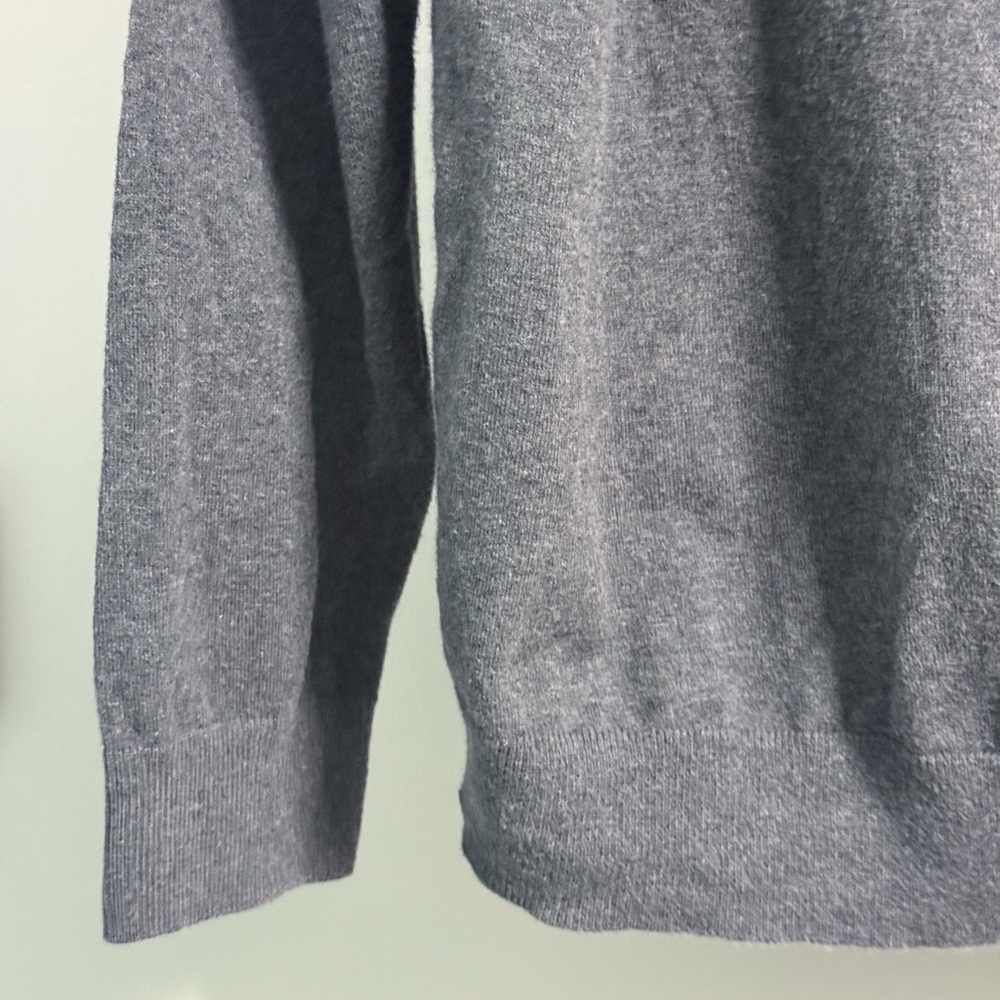 Talbots Pima Cotton Cardigan 1X Gray Button Front Lightweight Sweater - Picture 10 of 17